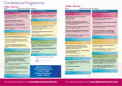 Conference Programme - Data Centres North 2015