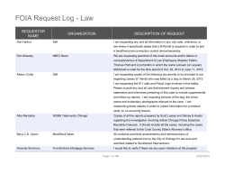 FOIA Request Log - Law