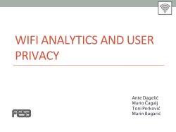 WIFI ANALYTICS AND USER PRIVACY