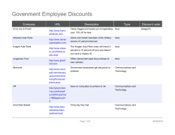 Govenment Employee Discounts