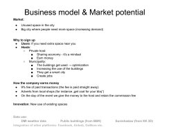 Business model & Market potential