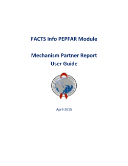 FACTS Info PEPFAR Module Mechanism Partner Report