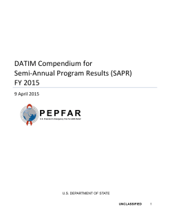DATIM Compendium for Semi-Annual Program Results (SAPR) FY