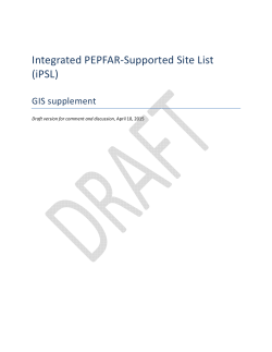 Integrated PEPFAR-Supported Site List (iPSL)