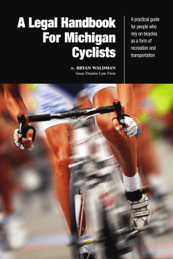A Legal Handbook For Michigan Cyclists
