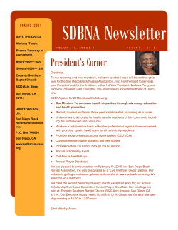 2015 Spring Newsletter - San Diego Black Nurses Association