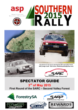 2015 SR Spectator Guide - Southern Districts Car Club