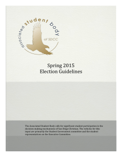 to Review the 2015 Spring Election Guidelines