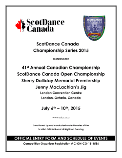 Official Entry Form - ScotDance Canada Championship Series
