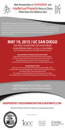 MAY 19, 2015 | UC SAN DIEGO - San Diego Regional Chamber of