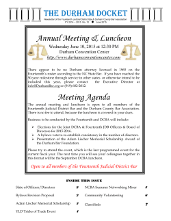 Annual Meeting & Luncheon Meeting Agenda