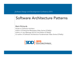 SDD 2015 Architecture Patterns.key