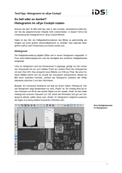 Histogramm im uEye Cockpit - IDS Imaging Development Systems