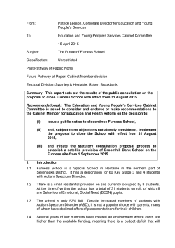 Report Furness School Closure 15 April 2015 - Committees