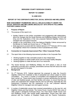 bridgend county borough council report to cabinet 16 june 2015