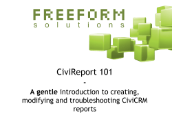 CiviReport 101