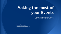 Making the most of your Events - CiviCon Denver