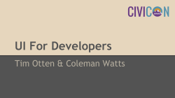 UI For Developers - Denver 2015