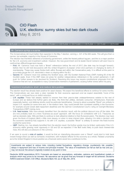 CIO Flash U.K. elections - Deutsche Asset & Wealth Management