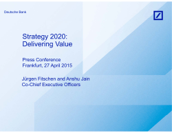 St t 2020 Strategy 2020: Delivering Value