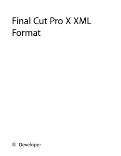 Final Cut Pro X XML Format