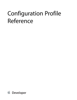 Configuration Profile Reference