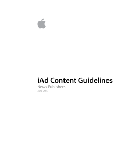 iAd Content Guidelines for News Publisher