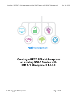 Creating a REST API which exposes an existing SOAP Service