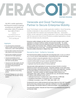 Veracode and Good Technology Partner to Secure Enterprise Mobility