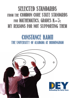 Selected Standards from the Common Core State