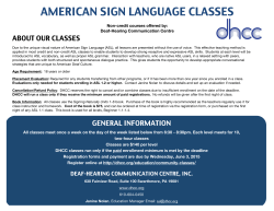 current ASL class brochure - Deaf