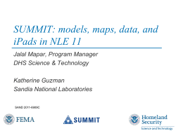 SUMMIT: Models, Maps, Data, and iPads in NLE 11 (1.5MB PDF)