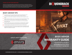 WARRANTY GUIDE - Diamondback Tactical