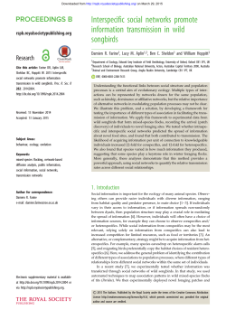 Interspecific social networks promote information transmission in