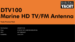 DTV100 Marine HD TV/FM Antenna