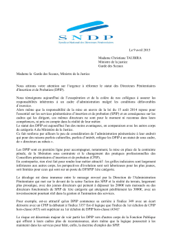 Statut DPIP, lettre ouverte du SNDP Ã  la GDS