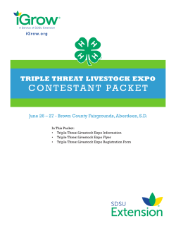 Triple Threat Livestock Expo Contestant Packet