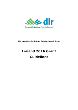 Ireland 2016 Grant Guidelines