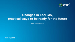Changes in Esri GIS, practical ways to be ready for the future