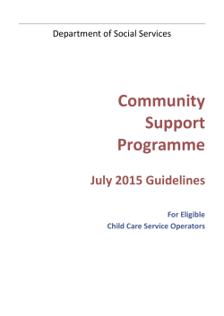 CSP Guidelines - Department of Education and Training