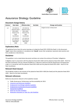 Assurance Strategy Guideline - Department of Employment