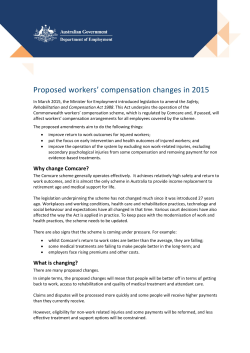Proposed workers` compensation changes in 2015