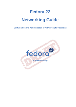 Networking Guide - Fedora Documentation