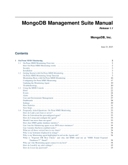 MongoDB Management Suite Manual