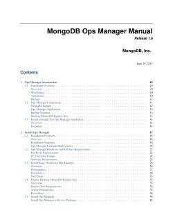 MongoDB Ops Manager Manual