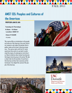 AMST 135: Peoples and Cultures of the Americas