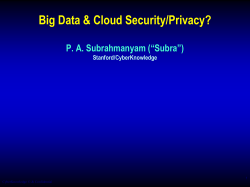 (Big) Data? - Cloud Security Alliance