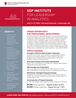 View printer-friendly PDF flyer for the SDP Institute