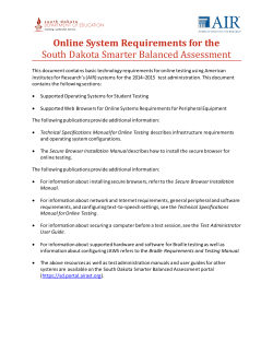 System Requirements - South Dakota Smarter Balanced