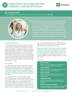 case study: ehr & billing for a breast cancer specialist